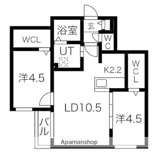ブランシャール桑園STATION【201号室】の間取り