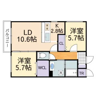 ラピス山の手【1階】の間取り