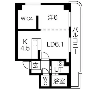 サンタの館医大前(エスターロワイヤル)【6階】の間取り