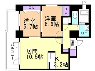 ノース・スター円山【6階】の間取り