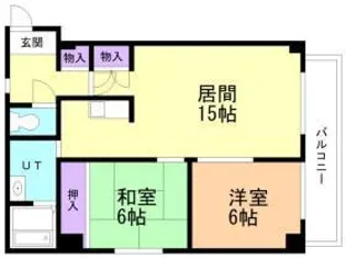 リーヴ旭山【501号室】の間取り