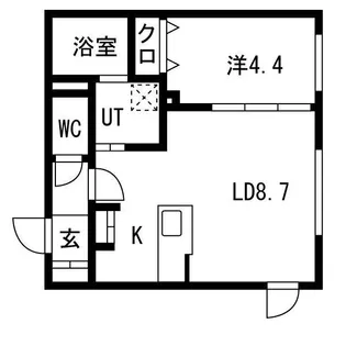 ル・ヌアージュ北円山【4階】の間取り