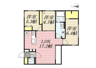 HIGH RESIDENCE YAMAHANA【2階】の間取り