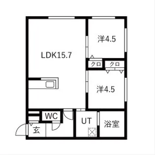 ONE STAGE琴似(ワンステージコトニ) 確保近隣駐【3階】の間取り
