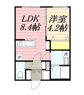 DOMANI医大前(ドマーニイダイマエ)【2階】の間取り