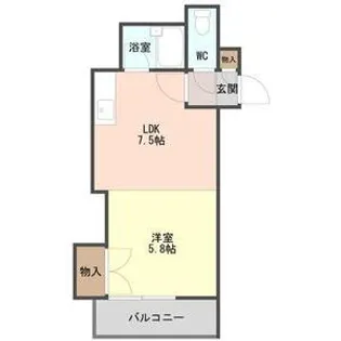 円山北町ハイム【4階】の間取り