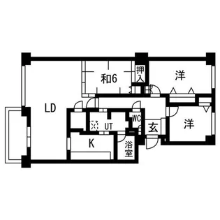パストラルハイム旭ヶ丘【503号室】の間取り