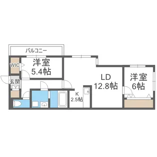 THE MODERN 伏見【505号室】の間取り