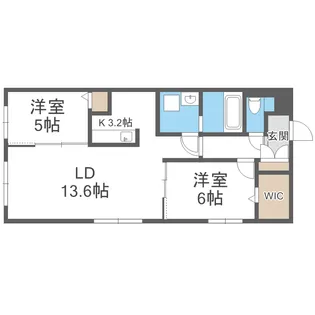 THE MODERN 伏見【102号室】の間取り