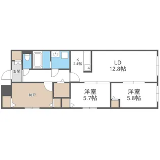 THE MODERN 伏見【101号室】の間取り