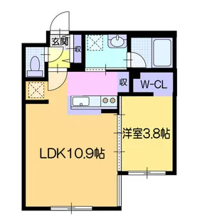 エンノレジデンスS8【3階】の間取り