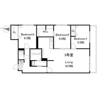 ZABO HILLS MINAMI6JO【2階】の間取り