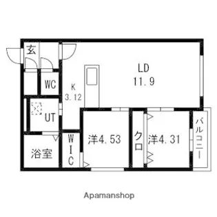 AYA 23【403号室】の間取り