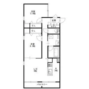 プルミエールメゾン南円山【305号室】の間取り