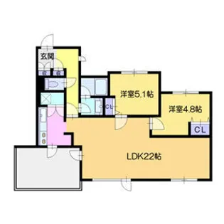 アルファコート宮の森【505号室】の間取り