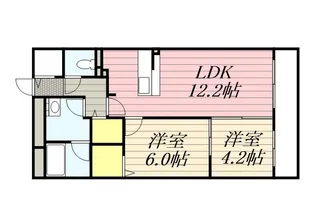 公園通ハイム【0202号室】の間取り