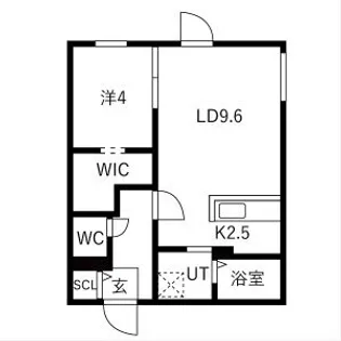 TS COURT WEST13(読みティーエスコートウェスト1【1階】の間取り