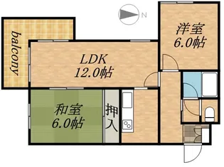 メゾンドユキ【203号室号室】の間取り