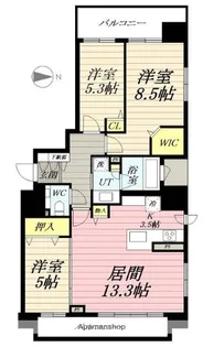 円山ザ・レジデンス【2階】の間取り