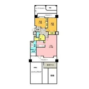 ダイアパレスガレリアシティウエストウィング【1階】の間取り