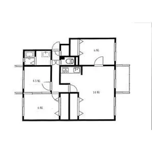 柏丘団地Bー1【404号室】の間取り
