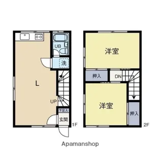 南25西8 連棟住宅【1階】の間取り