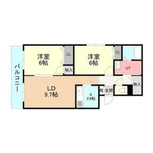 メゾンドアサヒ【2階】の間取り