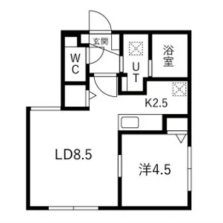 ブランシャール琴似駅前【3階】の間取り