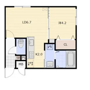 VILLAGE SOEN【0202号室】の間取り