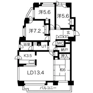 プレステージ南平岸【101号室】の間取り