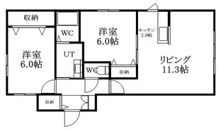 ガーデン琴似【3階】の間取り
