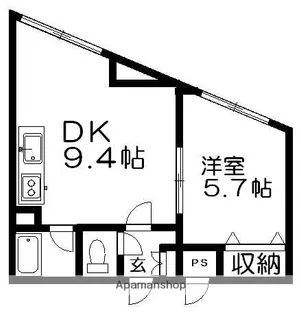 ロイヤルコート稲穂【3階】の間取り