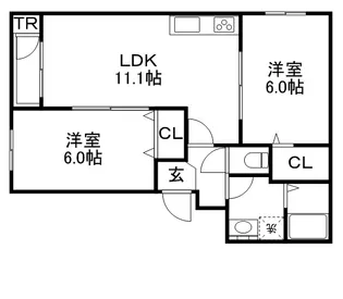 ノイヤール88【605号室】の間取り