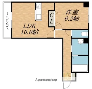 ベルグ凌雲【4階】の間取り