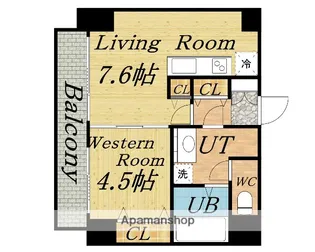 クラークマンションN17【1214号室】の間取り
