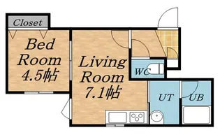 アムール大通東【4階】の間取り