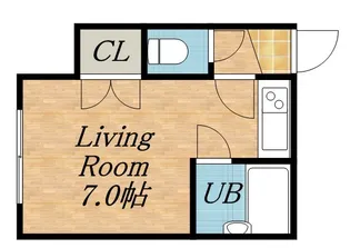 ヒュース北32B【102号室】の間取り
