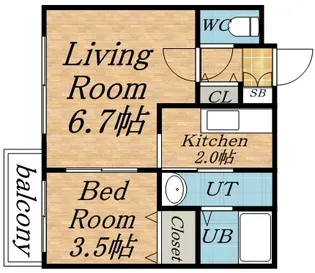 アスパイア琴似【0406号室】の間取り