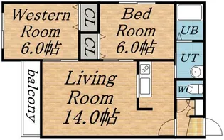 メトロガーデン【203号室】の間取り
