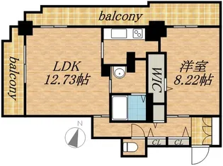 パシフィックタワー札幌【26階】の間取り