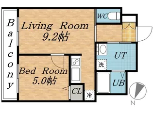 エアリー元町【4階】の間取り