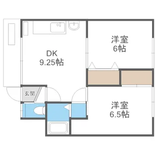 トミイハイツ 27号棟【107号室】の間取り