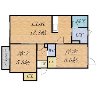 フラワーコート75【1階】の間取り