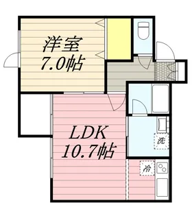 コーポミヤビ【2号室】の間取り