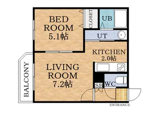 エクセレント壱番館【407号室】の間取り