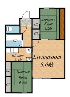 コーポひので【1階】の間取り