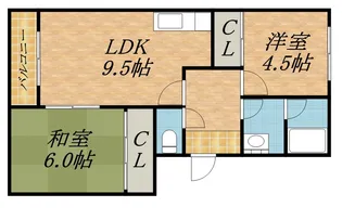 コーポ30【00302号室】の間取り