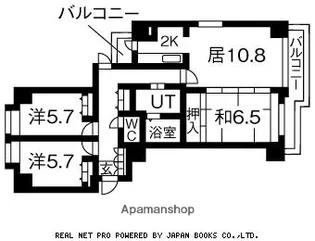 オ・ドミール北19条【4階】の間取り