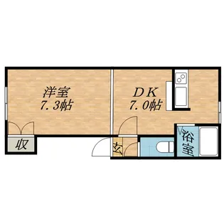 LA VALLEE NOUVELLE(ラ・ヴァレヌーベル)【202号室号室】の間取り