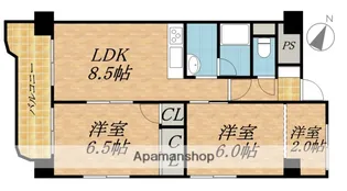 恵友エアリス【707号室】の間取り